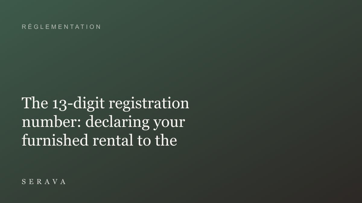 The 13-digit registration number for furnished rentals